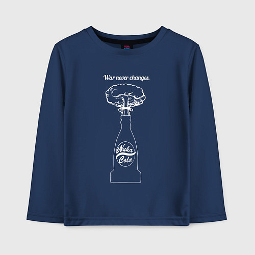 Детский лонгслив Война - это зло! Fallout / Тёмно-синий – фото 1