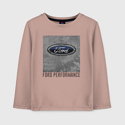 Лонгслив хлопковый детский Ford Performance, цвет: пыльно-розовый