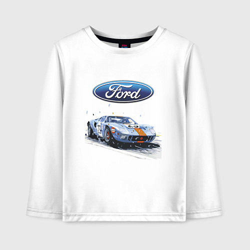 Детский лонгслив Ford Motorsport / Белый – фото 1