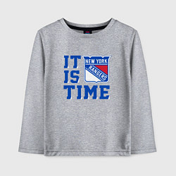 Детский лонгслив It is New York Rangers Time Нью Йорк Рейнджерс