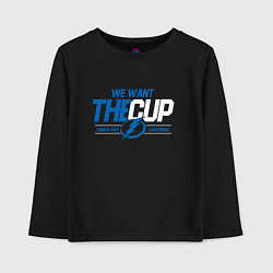 Детский лонгслив Tampa Bay Lightning We want the cup Тампа Бэй Лайт