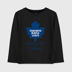 Лонгслив хлопковый детский Toronto Maple Leafs are coming Торонто Мейпл Лифс, цвет: черный