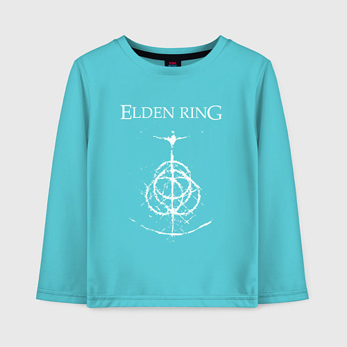 Детский лонгслив Elden ring лого / Бирюзовый – фото 1