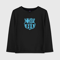 Детский лонгслив FC Barcelona - Light Blue Paint 2022