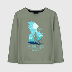 Лонгслив хлопковый детский Клауд Страйф, цвет: авокадо