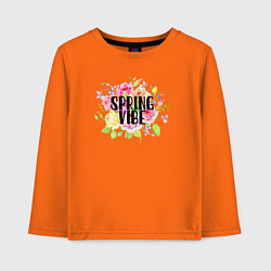 Лонгслив хлопковый детский Spring vibe, цвет: оранжевый