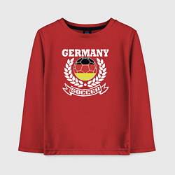 Лонгслив хлопковый детский Футбол Германия, цвет: красный