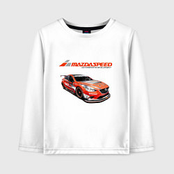 Лонгслив хлопковый детский Mazda Motorsport Development, цвет: белый