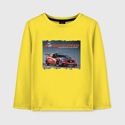 Лонгслив хлопковый детский Mazda Motorsports Development, цвет: желтый
