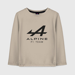 Детский лонгслив Alpine F1 team Black Logo