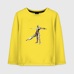 Лонгслив хлопковый детский Танцующий с мечами, цвет: желтый