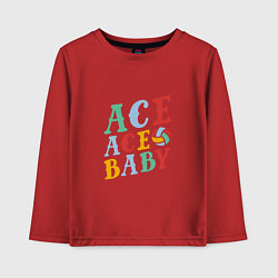 Лонгслив хлопковый детский Ace Ace Baby, цвет: красный