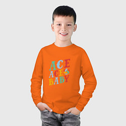 Лонгслив хлопковый детский Ace Ace Baby, цвет: оранжевый — фото 2