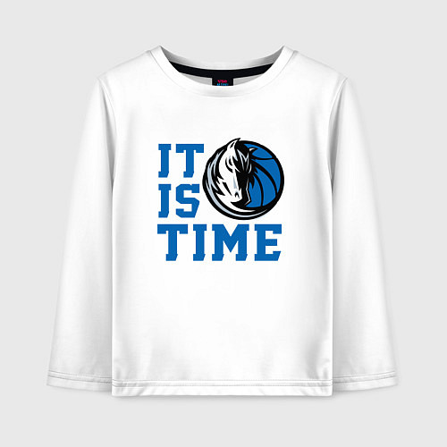 Детский лонгслив It Is Dallas Mavericks Time Даллас Мэверикс / Белый – фото 1