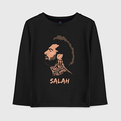 Лонгслив хлопковый детский Мохаммед Салах, Mohamed Salah, цвет: черный