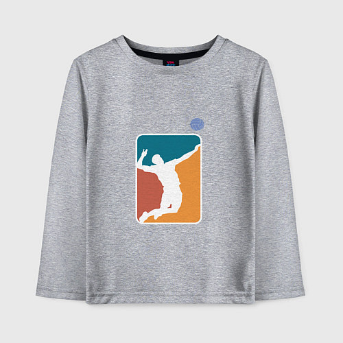 Детский лонгслив Volleyball - Player / Меланж – фото 1