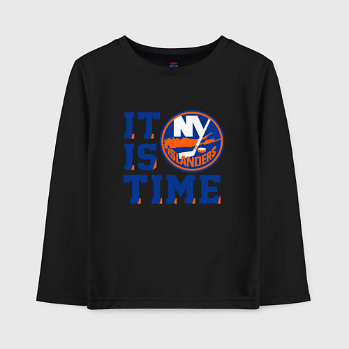 Детский лонгслив It Is New York Islanders Time Нью Йорк Айлендерс / Черный – фото 1