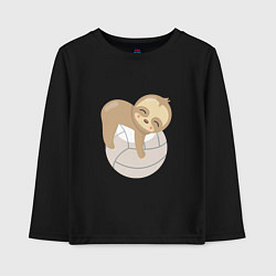 Лонгслив хлопковый детский Volleyball Lover, цвет: черный