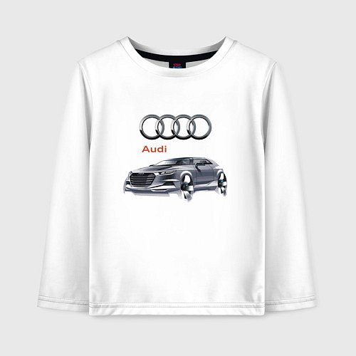 Детский лонгслив Audi Germany Car / Белый – фото 1