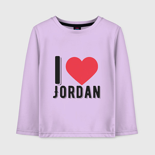 Детский лонгслив I Love Jordan / Лаванда – фото 1