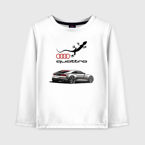 Детский лонгслив Audi quattro Lizard / Белый – фото 1
