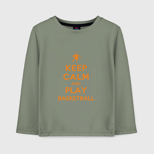Детский лонгслив Keep Calm - Basketball / Авокадо – фото 1