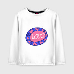 Детский лонгслив Love badge