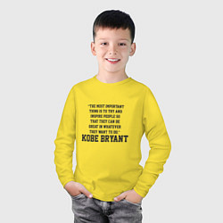 Лонгслив хлопковый детский Kobe The Great, цвет: желтый — фото 2