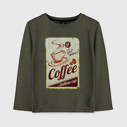 Детский лонгслив Coffee Cup Retro