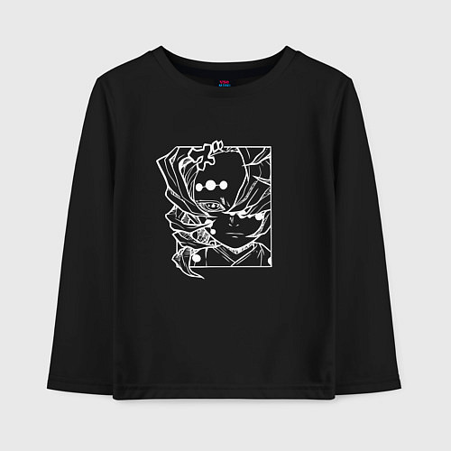 Детский лонгслив Образ Руйя Клинок рассекающий демонов / Черный – фото 1