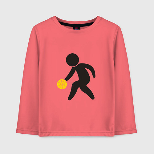 Детский лонгслив Ball Life / Коралловый – фото 1