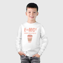 Лонгслив хлопковый детский EMC2 КОФЕ, цвет: белый — фото 2