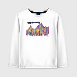 Лонгслив хлопковый детский Mountains Forest, цвет: белый
