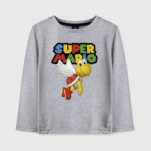 Детский лонгслив Super Mario Koopa Troopa / Меланж – фото 1