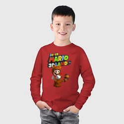 Лонгслив хлопковый детский Super Mario 3D Land Hero, цвет: красный — фото 2