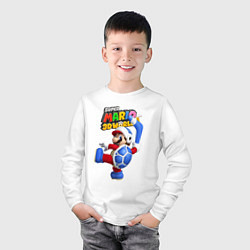 Лонгслив хлопковый детский Super Mario 3D World Boomerang, цвет: белый — фото 2