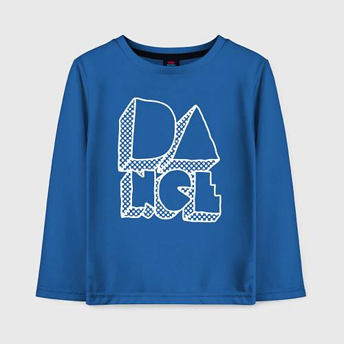 Детский лонгслив DANCE logo / Синий – фото 1
