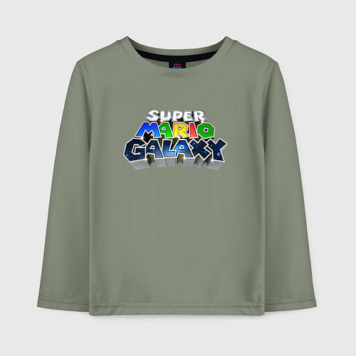 Детский лонгслив Super Mario Galaxy logo / Авокадо – фото 1