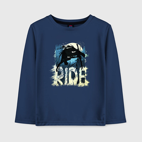 Детский лонгслив Ride Ski / Тёмно-синий – фото 1