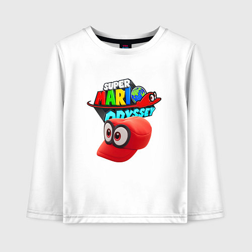 Детский лонгслив Super Mario Odyssey Nintendo Бейсболка / Белый – фото 1