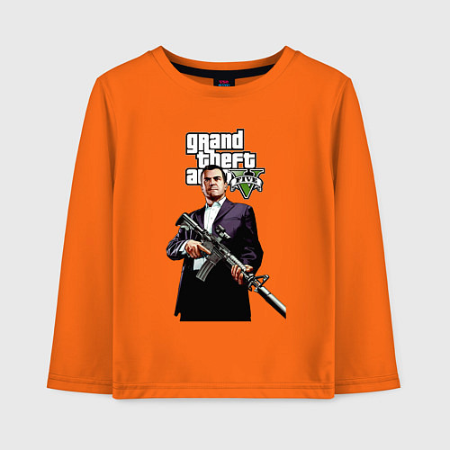 Детский лонгслив GTA 5 Mafia / Оранжевый – фото 1