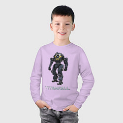 Лонгслив хлопковый детский TITANFALL ROBOT ART титанфолл, цвет: лаванда — фото 2