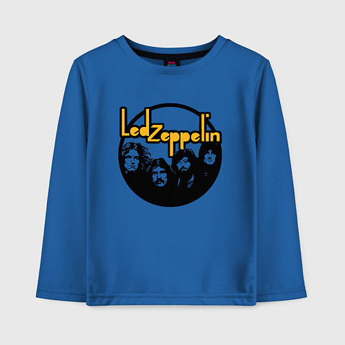 Детский лонгслив Led Zeppelin Лед Зеппелин / Синий – фото 1