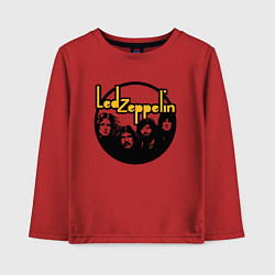 Лонгслив хлопковый детский Led Zeppelin Лед Зеппелин, цвет: красный