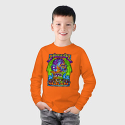 Лонгслив хлопковый детский Metallica Playbill Columbus Витраж, цвет: оранжевый — фото 2
