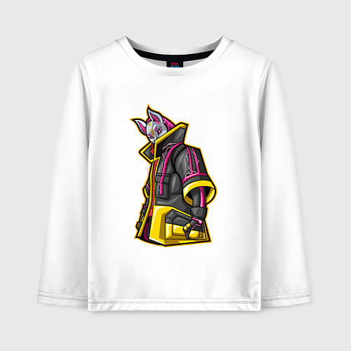 Детский лонгслив Fortnite Молнии / Белый – фото 1