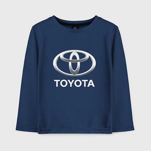 Детский лонгслив TOYOTA 3D Logo / Тёмно-синий – фото 1