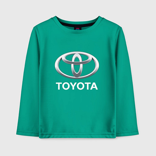 Детский лонгслив TOYOTA 3D Logo / Зеленый – фото 1