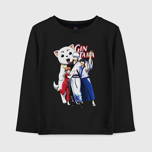 Детский лонгслив Gin Tama Sadaharu / Черный – фото 1