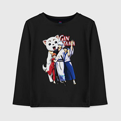Лонгслив хлопковый детский Gin Tama Sadaharu, цвет: черный